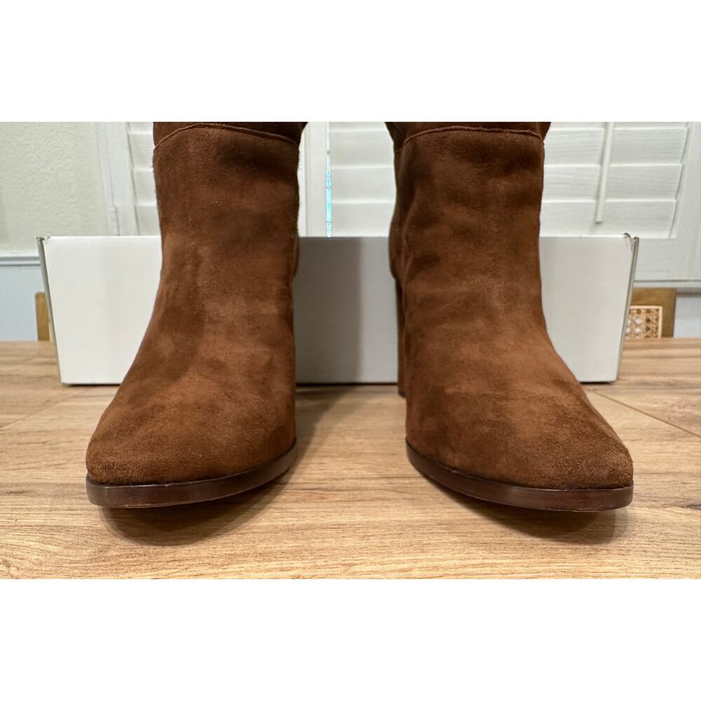 Lauren Ralph Lauren Women's Artizan Suede Tall Boots Tobacco Size 11 NIB Pull-On - Picture 7 of 16